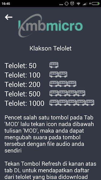 Klakson Telolet Play Store screenshot 6