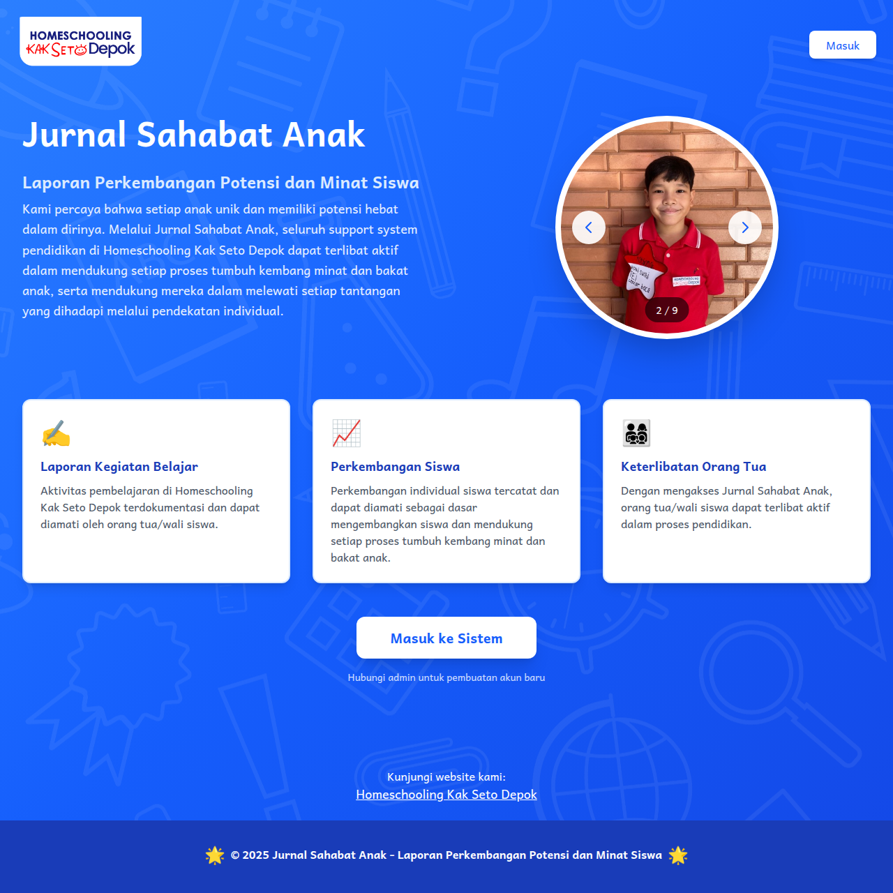 Jurnal Sahabat Anak website screenshot